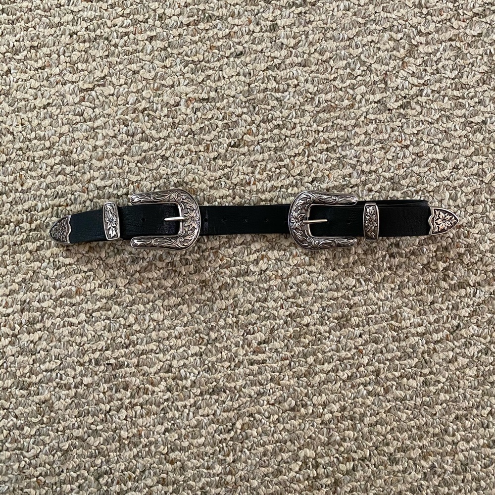 Double-Buckle Western Belt